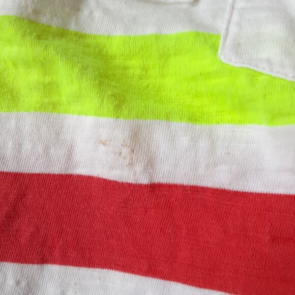 Mini Boden Striped Polo Shirt Boys 5/6 Short Sleeve Rainbow Summer Easter - Picture 4 of 4